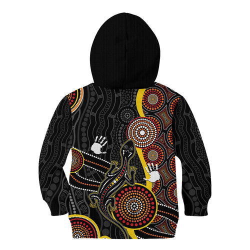 palyku-australia-lizard-aboriginal-art-kid-hoodie
