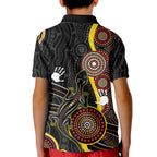 palyku-australia-lizard-aboriginal-art-kid-polo-shirt
