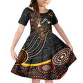 palyku-australia-lizard-aboriginal-art-kid-short-sleeve-dress