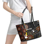 palyku-australia-lizard-aboriginal-art-leather-tote-bag