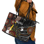 palyku-australia-lizard-aboriginal-art-leather-tote-bag