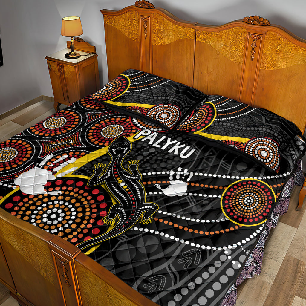 palyku-australia-lizard-aboriginal-art-quilt-bed-set