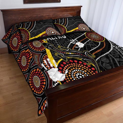 palyku-australia-lizard-aboriginal-art-quilt-bed-set