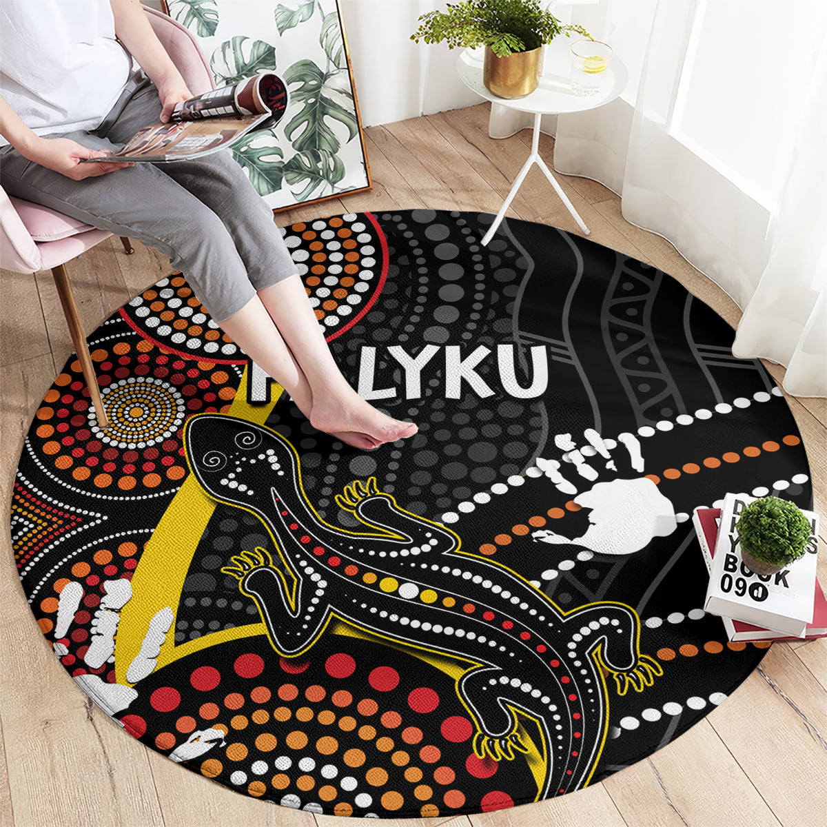 palyku-australia-lizard-aboriginal-art-round-carpet