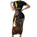 palyku-australia-lizard-aboriginal-art-short-sleeve-bodycon-dress