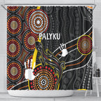palyku-australia-lizard-aboriginal-art-shower-curtain