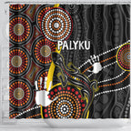 palyku-australia-lizard-aboriginal-art-shower-curtain