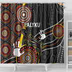palyku-australia-lizard-aboriginal-art-shower-curtain