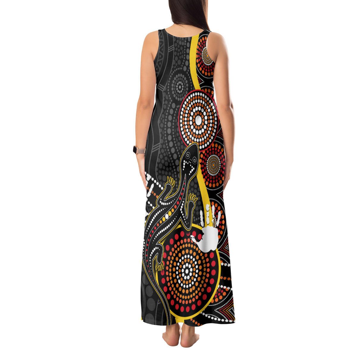 palyku-australia-lizard-aboriginal-art-tank-maxi-dress