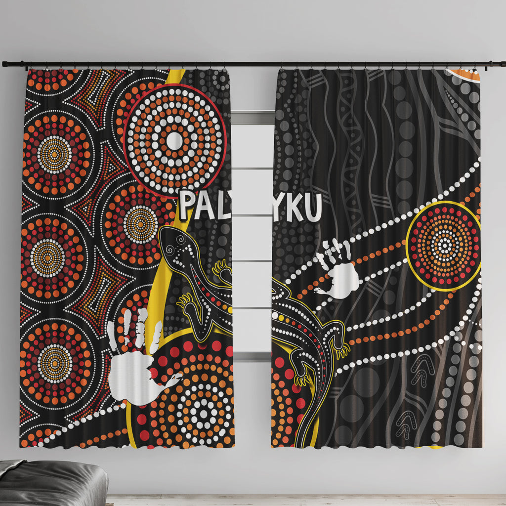 palyku-australia-lizard-aboriginal-art-window-curtain