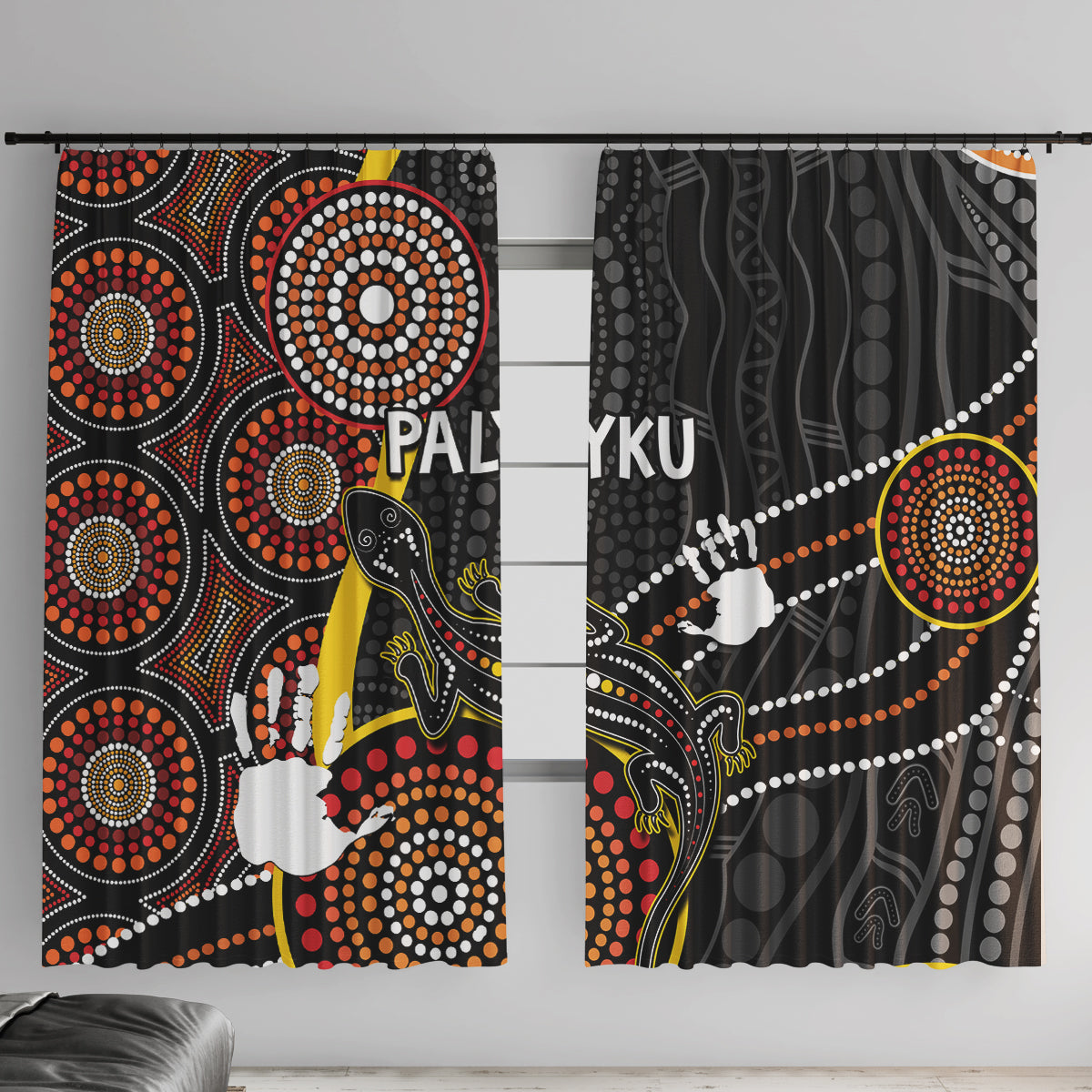 palyku-australia-lizard-aboriginal-art-window-curtain