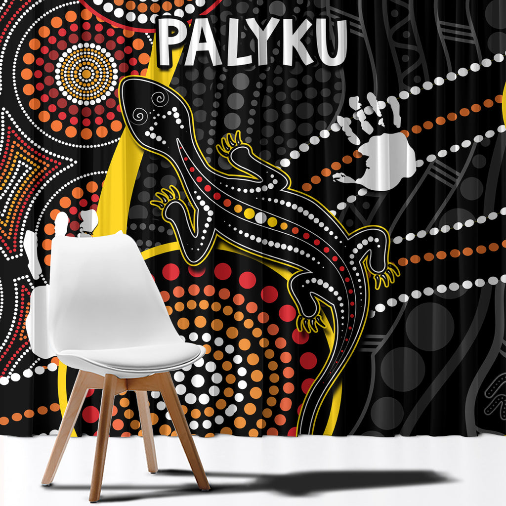 palyku-australia-lizard-aboriginal-art-window-curtain