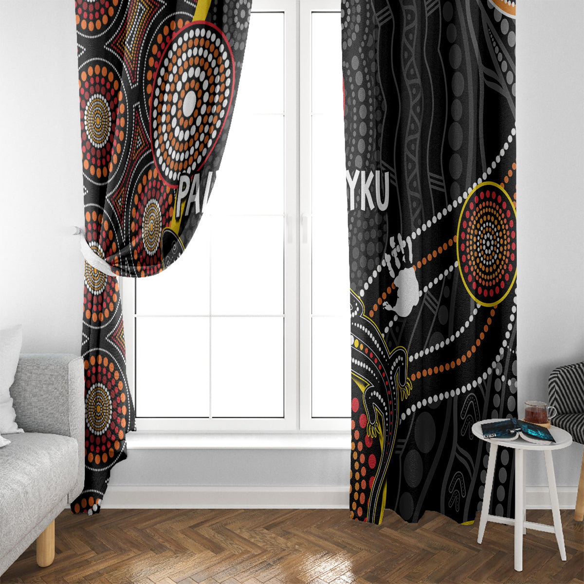 palyku-australia-lizard-aboriginal-art-window-curtain