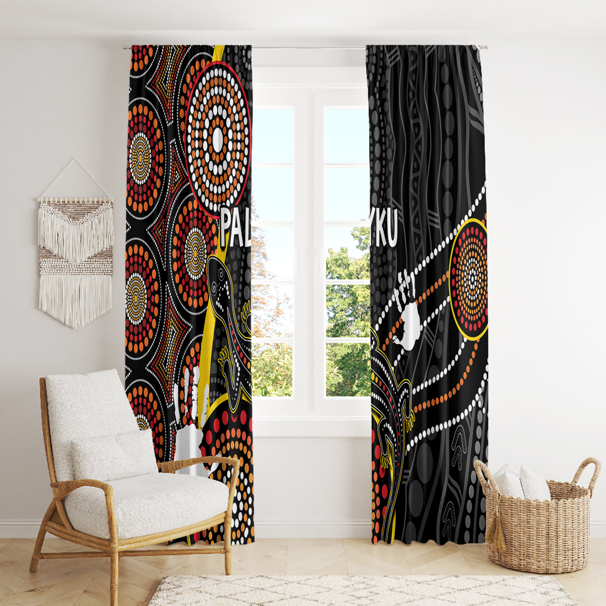 palyku-australia-lizard-aboriginal-art-window-curtain