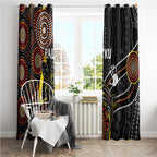 palyku-australia-lizard-aboriginal-art-window-curtain