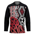 New Zealand Hockey Jersey Aotearoa Kowhaiwhai Mix Taniko Art - Red - Aussie Hoodie