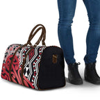 New Zealand Travel Bag Aotearoa Kowhaiwhai Mix Taniko Art - Red - Aussie Hoodie