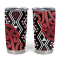 New Zealand Tumbler Cup Aotearoa Kowhaiwhai Mix Taniko Art - Red