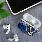 New Zealand AirPods Case Aotearoa Kowhaiwhai Mix Taniko Art - Blue - Aussie Hoodie