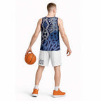 New Zealand Basketball Jersey Aotearoa Kowhaiwhai Mix Taniko Art - Blue - Aussie Hoodie