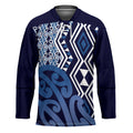 New Zealand Hockey Jersey Aotearoa Kowhaiwhai Mix Taniko Art - Blue - Aussie Hoodie