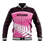 Custom New Zealand Aotearoa Cricket Baseball Jacket Go White Silver Fern
