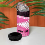 Personalised Aotearoa Cricket 4 in 1 Can Cooler Tumbler Go White Silver Fern