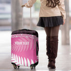 Custom New Zealand Aotearoa Cricket Luggage Cover Go White Silver Fern
