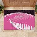Custom New Zealand Aotearoa Cricket Rubber Doormat Go White Silver Fern
