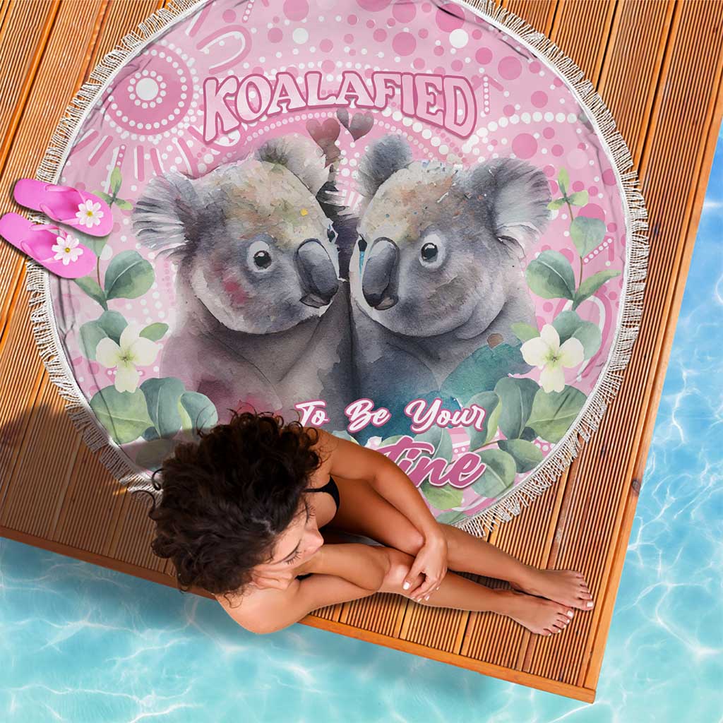 Australia Koala Valentine's Day Beach Blanket Koalified To Be Your Valentine