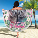 Australia Koala Valentine's Day Beach Blanket Koalified To Be Your Valentine