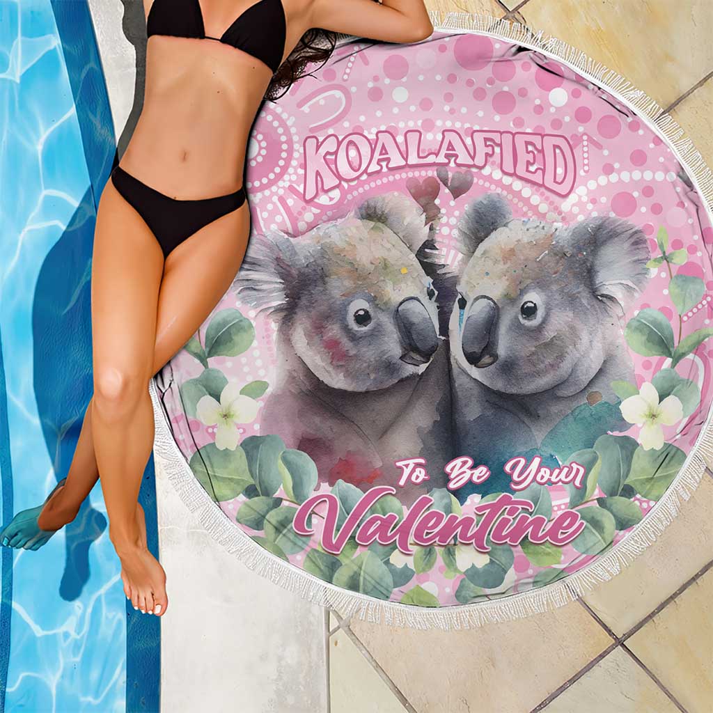 Australia Koala Valentine's Day Beach Blanket Koalified To Be Your Valentine