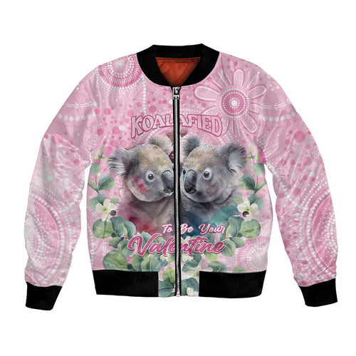 Australia Koala Valentine's Day Bomber Jacket Koalified To Be Your Valentine