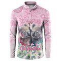 Australia Koala Valentine's Day Button Sweatshirt Koalified To Be Your Valentine