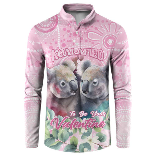Australia Koala Valentine's Day Button Sweatshirt Koalified To Be Your Valentine