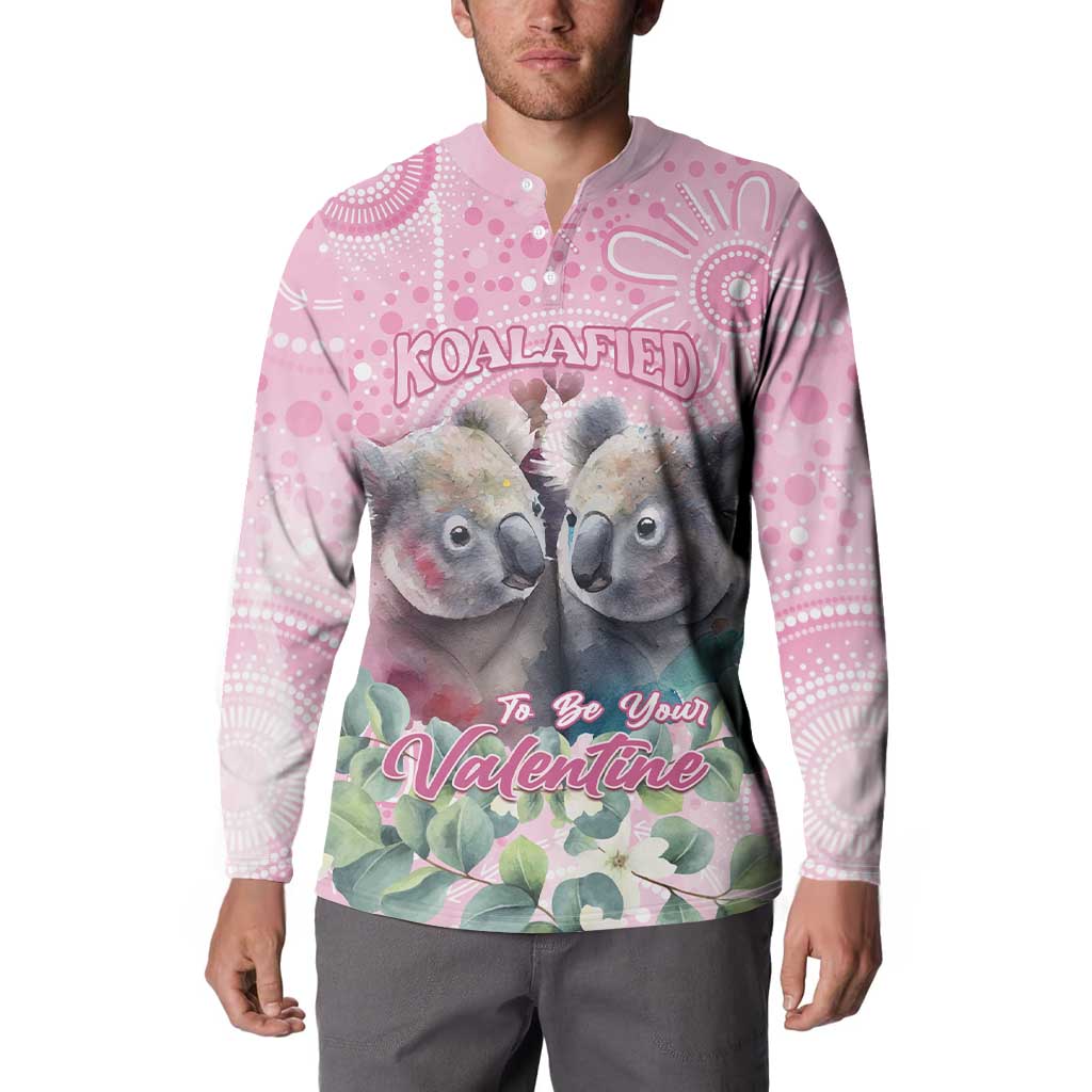 Australia Koala Valentine's Day Button Sweatshirt Koalified To Be Your Valentine