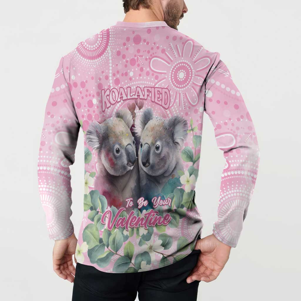 Australia Koala Valentine's Day Button Sweatshirt Koalified To Be Your Valentine
