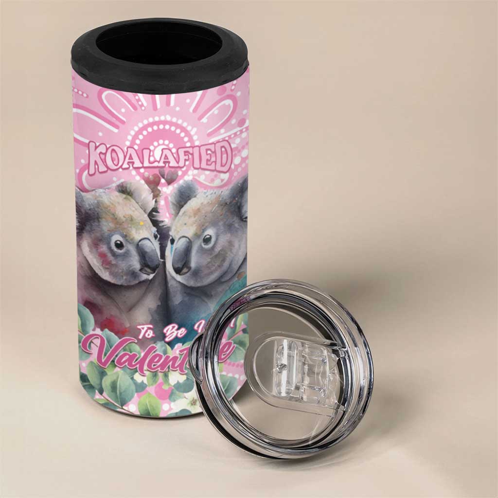 Australia Koala Valentine's Day 4 in 1 Can Cooler Tumbler Koalified To Be Your Valentine