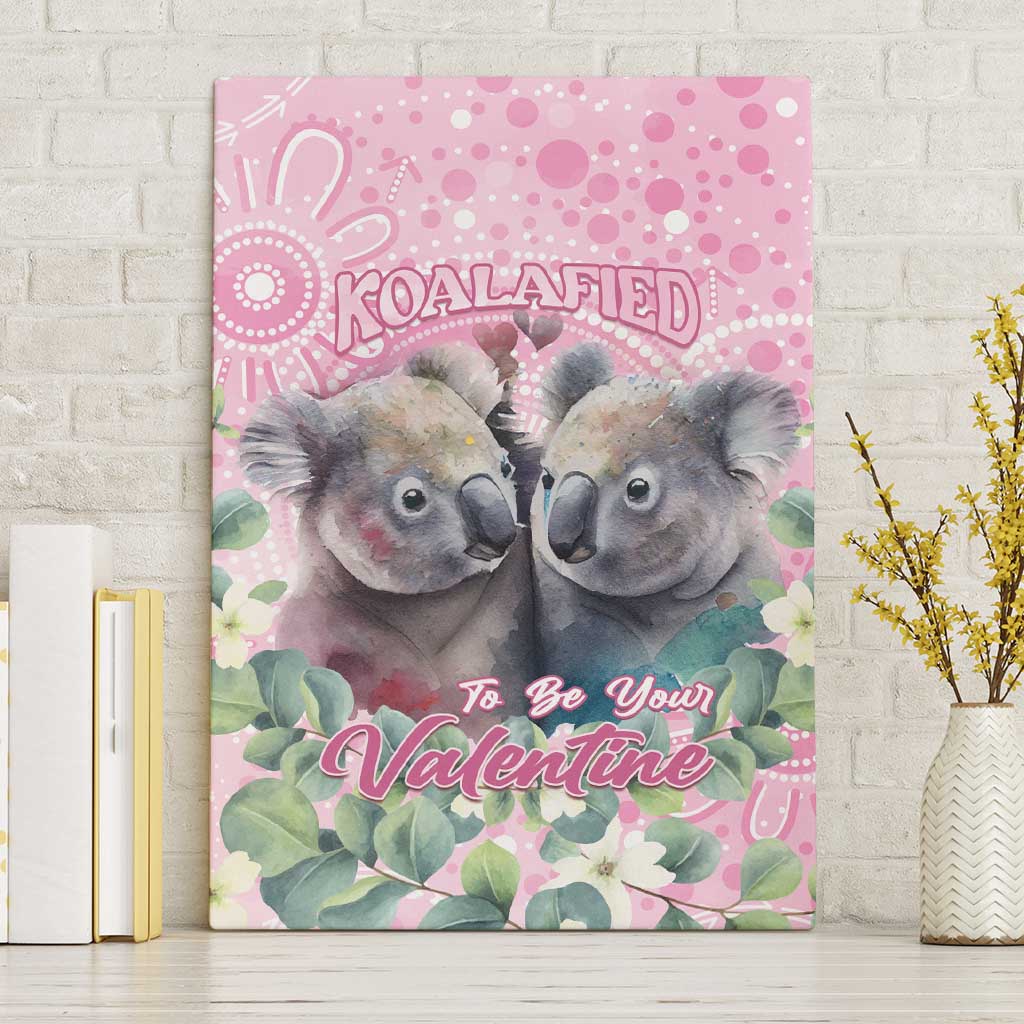 Australia Koala Valentine's Day Canvas Wall Art Koalified To Be Your Valentine