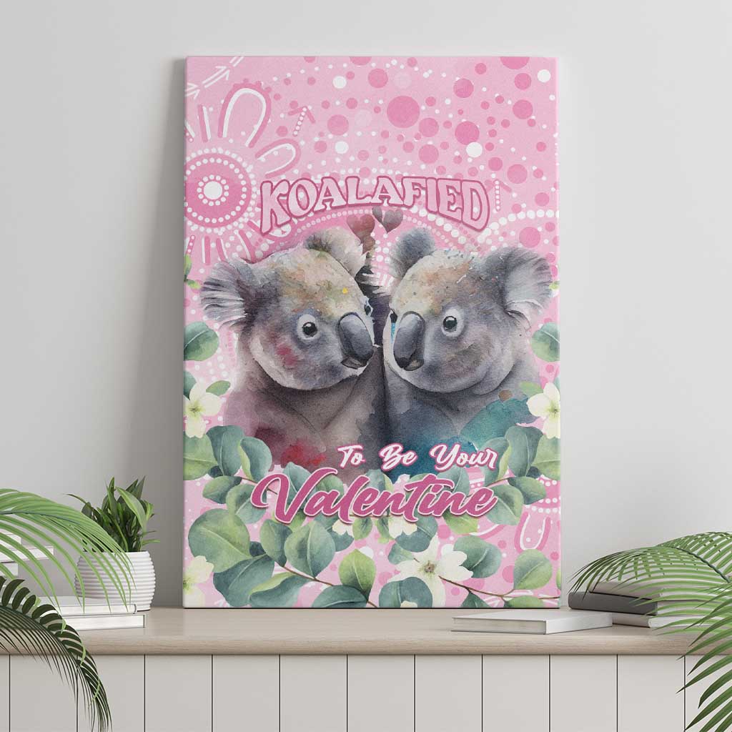 Australia Koala Valentine's Day Canvas Wall Art Koalified To Be Your Valentine