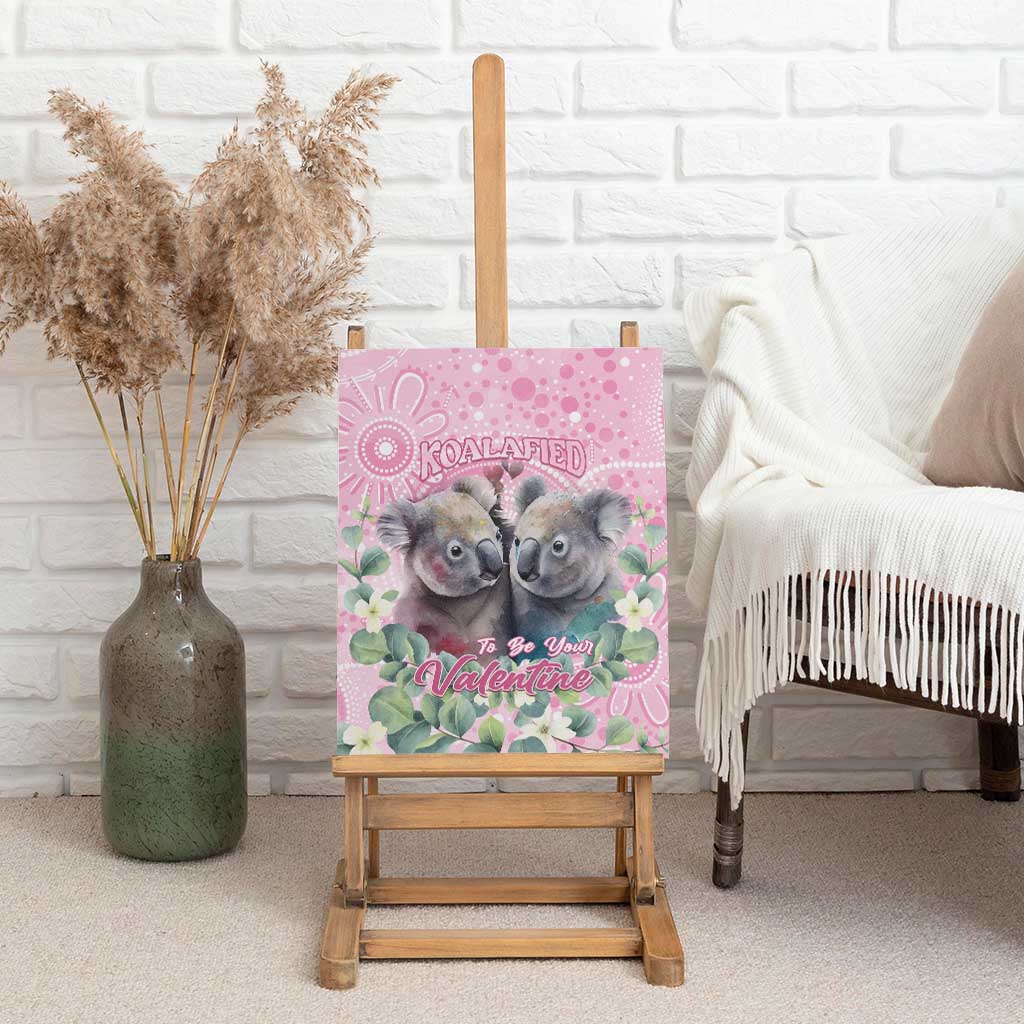 Australia Koala Valentine's Day Canvas Wall Art Koalified To Be Your Valentine
