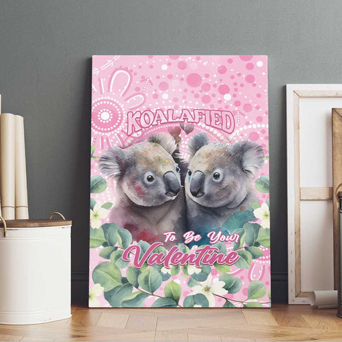 Australia Koala Valentine's Day Canvas Wall Art Koalified To Be Your Valentine