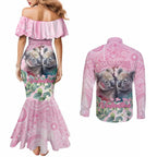 Australia Koala Valentine's Day Couples Matching Mermaid Dress and Long Sleeve Button Shirt Koalified To Be Your Valentine