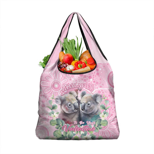 Australia Koala Valentine's Day Grocery Bag Koalified To Be Your Valentine