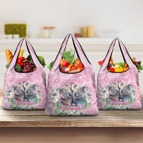 Australia Koala Valentine's Day Grocery Bag Koalified To Be Your Valentine
