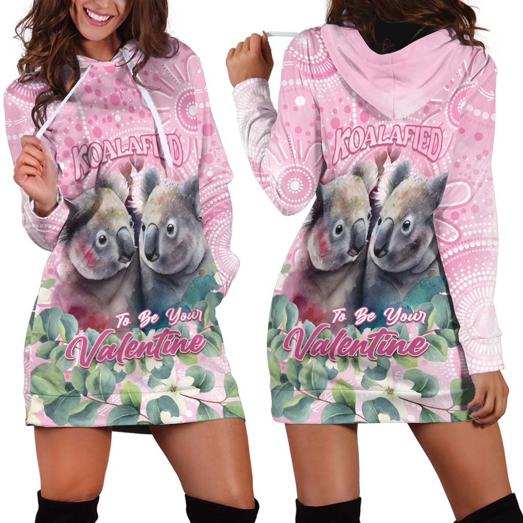 Australia Koala Valentine's Day Hoodie Dress Koalified To Be Your Valentine