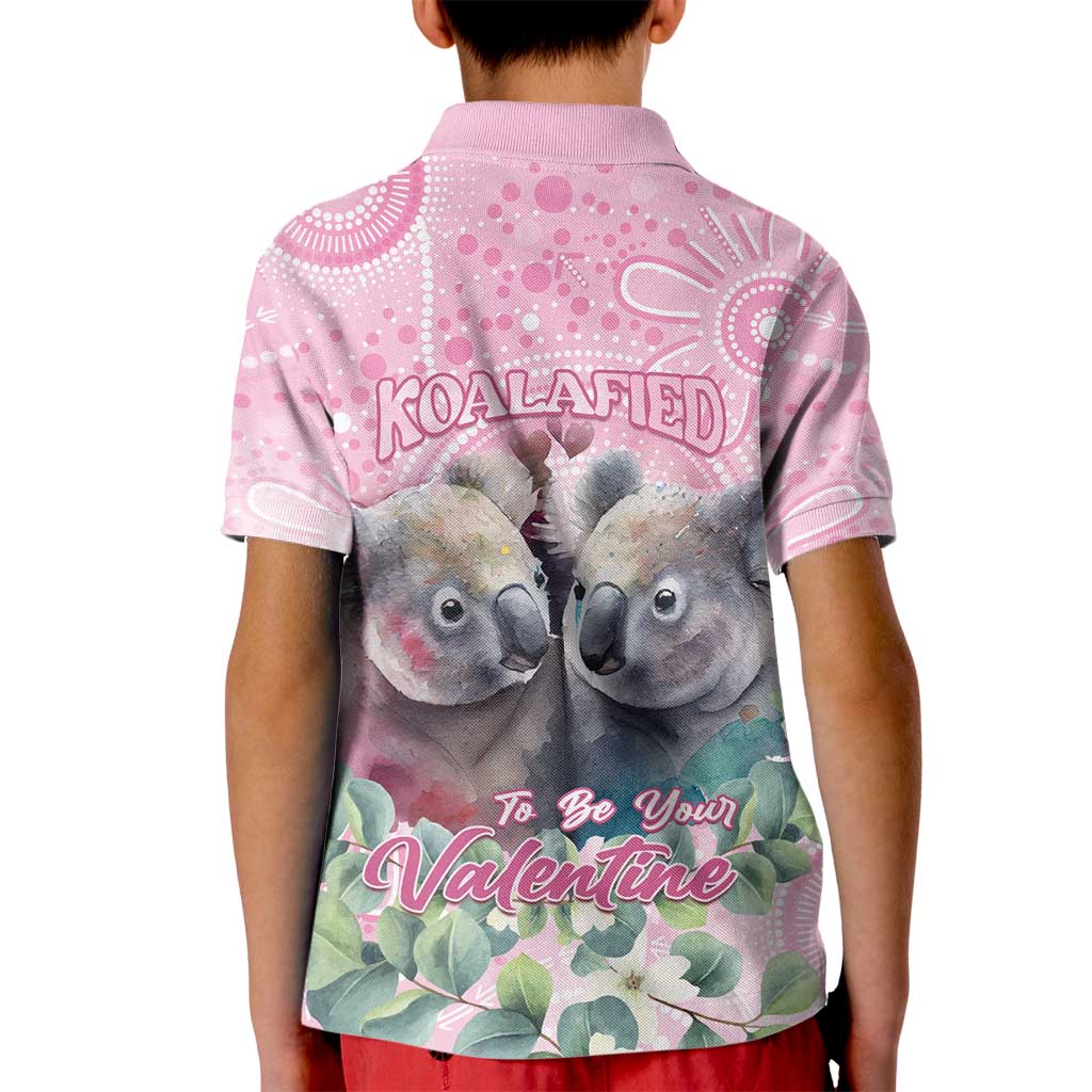 Australia Koala Valentine's Day Kid Polo Shirt Koalified To Be Your Valentine