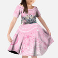 Australia Koala Valentine's Day Kid Short Sleeve Dress Koalified To Be Your Valentine