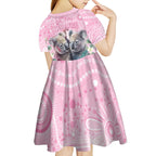 Australia Koala Valentine's Day Kid Short Sleeve Dress Koalified To Be Your Valentine