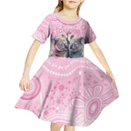 Australia Koala Valentine's Day Kid Short Sleeve Dress Koalified To Be Your Valentine